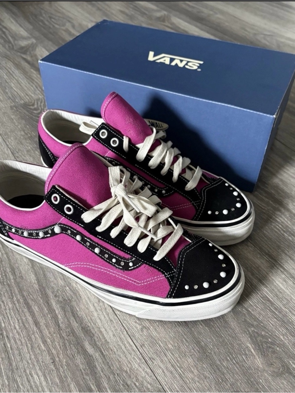 Pink pearlized vans